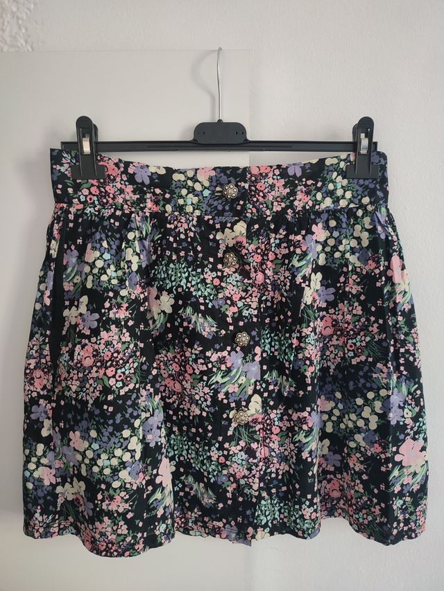 Falda floreada vintage M