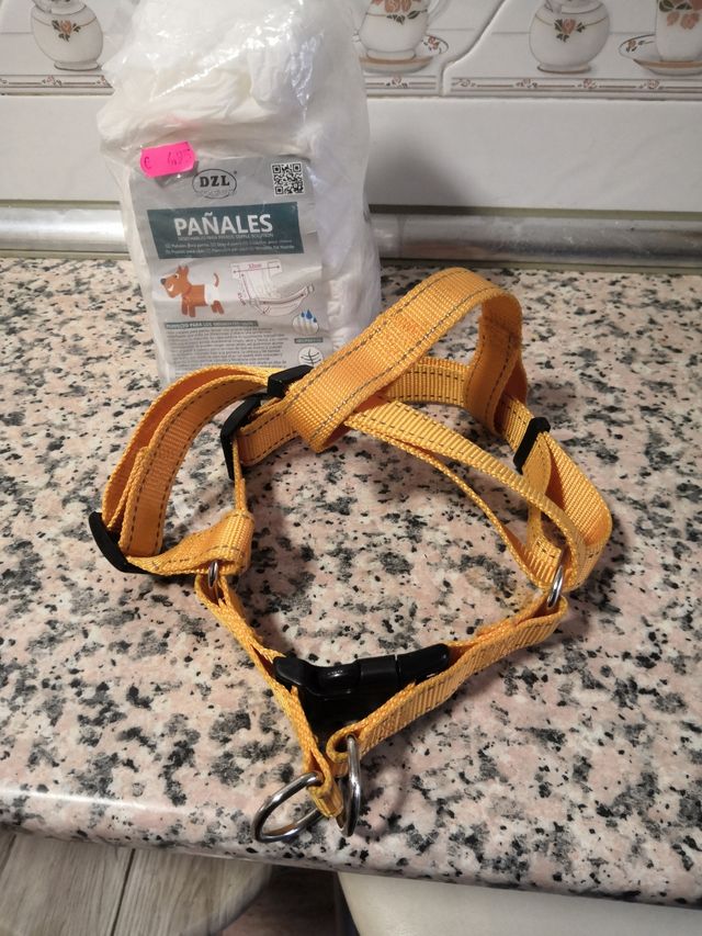 Bolsa de pañales de perrito más correa