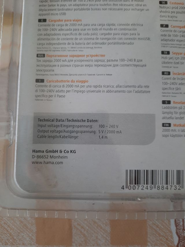 caricatore da viaggio