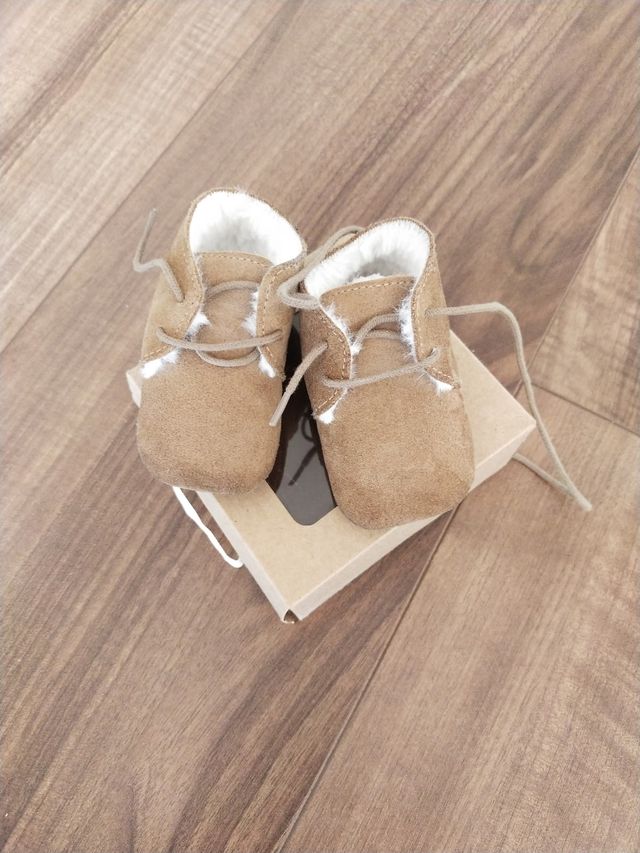 zapato bebé, ante y boreguito t 17/18