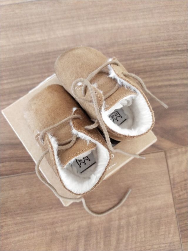 zapato bebé, ante y boreguito t 17/18