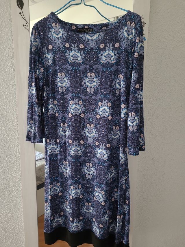 Vestido mujer azul flores talla 36