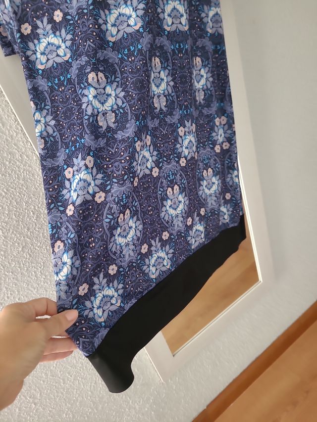 Vestido mujer azul flores talla 36