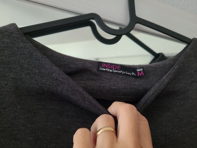 Vestido gris y negro lycra mujer talla M