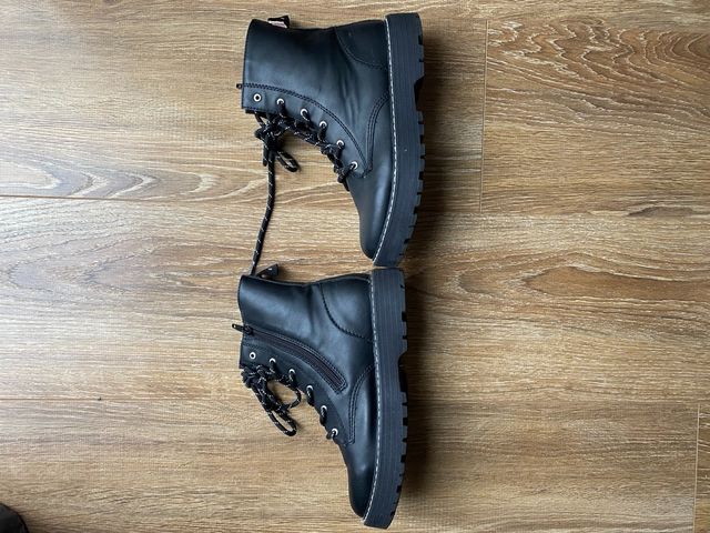 Leather Cordones Zara Botas Hombre Botas Zara 36 De Segunda Mano