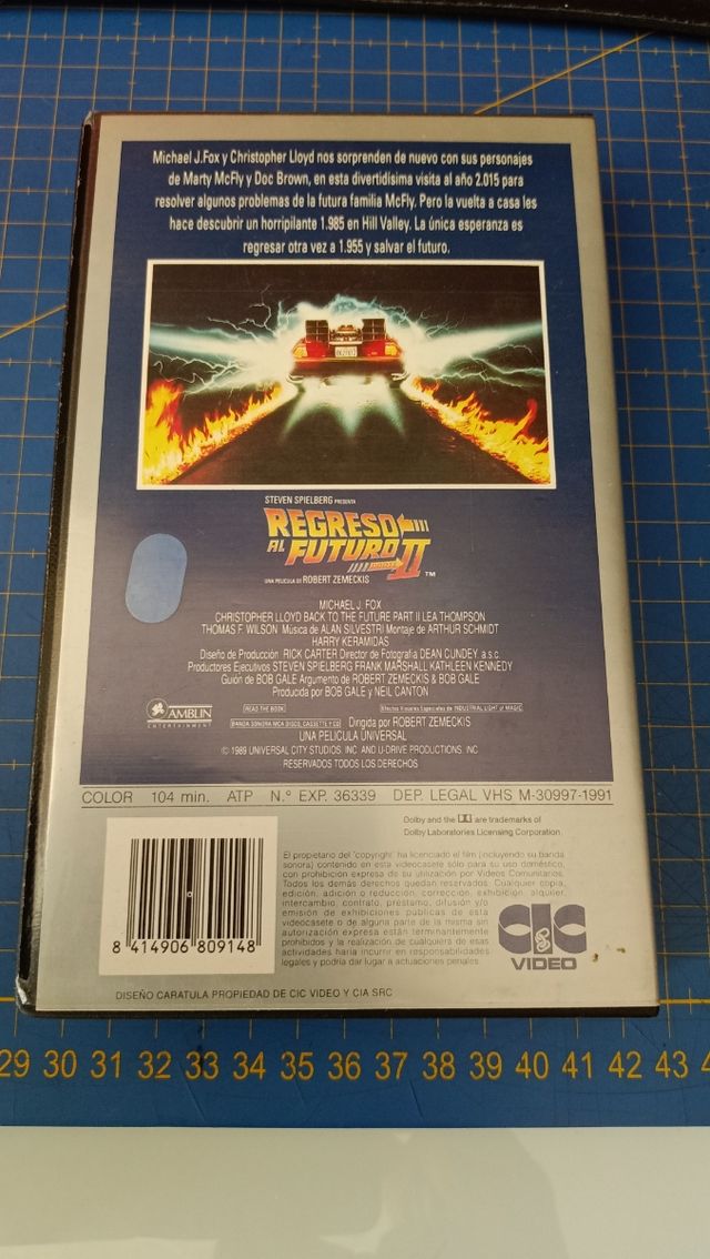 cinta VHS Regreso al Futuro II