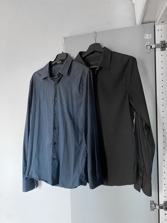 Set due camicie basic slim fit Bershka uomo