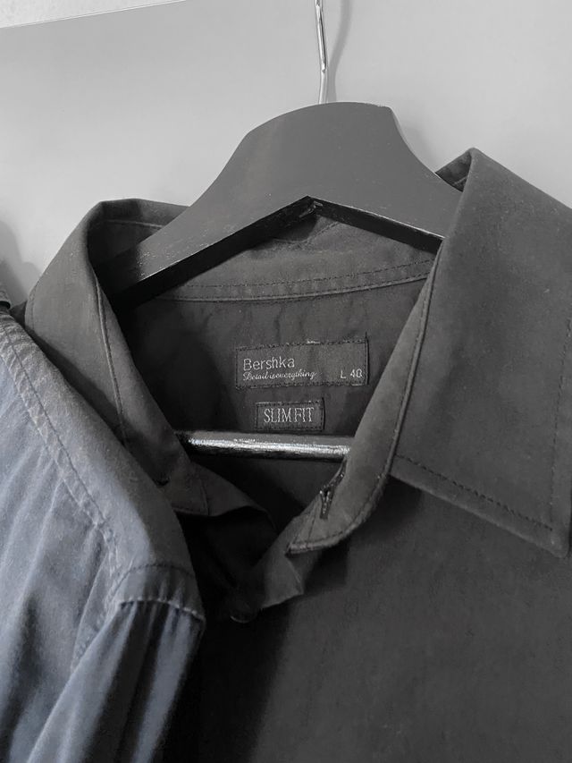 Set due camicie basic slim fit Bershka uomo