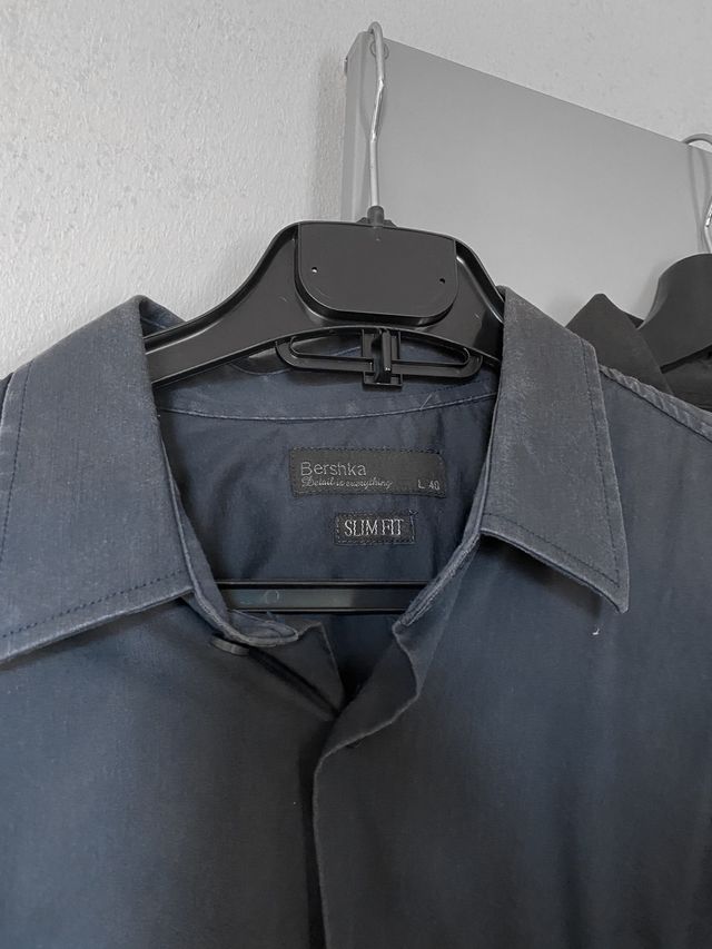 Set due camicie basic slim fit Bershka uomo