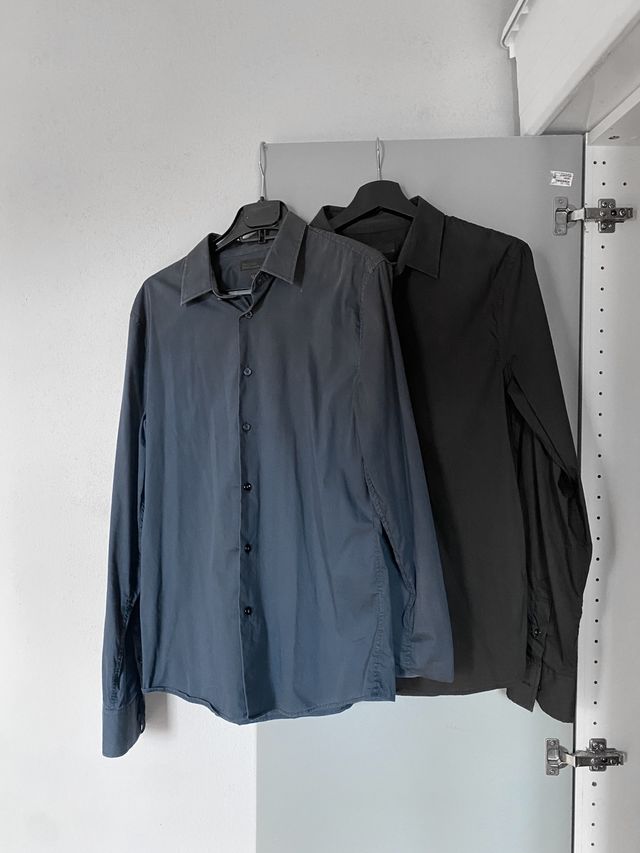 Set due camicie basic slim fit Bershka uomo