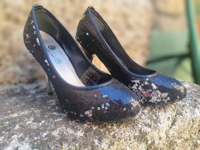 Tacones de fiesta negros Cristian Lay