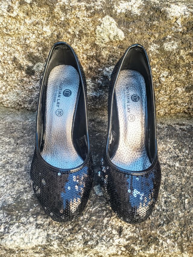 Tacones de fiesta negros Cristian Lay