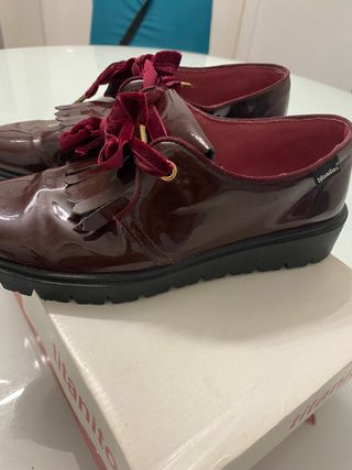 Mocasines de plataforma burdeos 