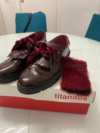 Mocasines de plataforma burdeos 