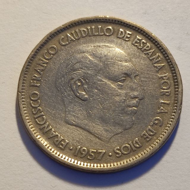 F2 Moneda 25 pesetas Franco 1957 59 MBC