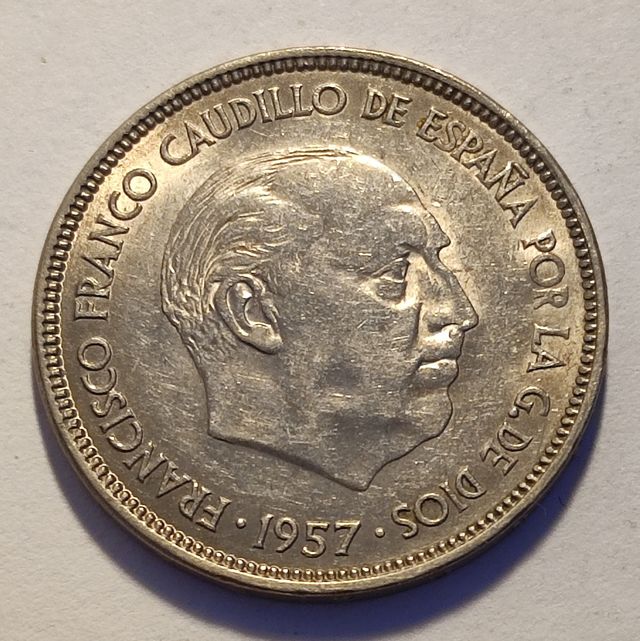 F3 Moneda 25 pesetas Franco 1957 64 EBC