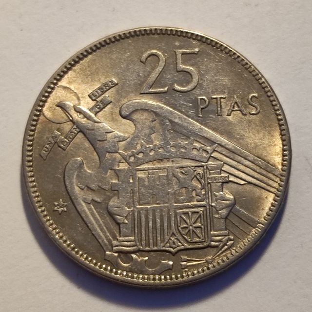 F3 Moneda 25 pesetas Franco 1957 64 EBC