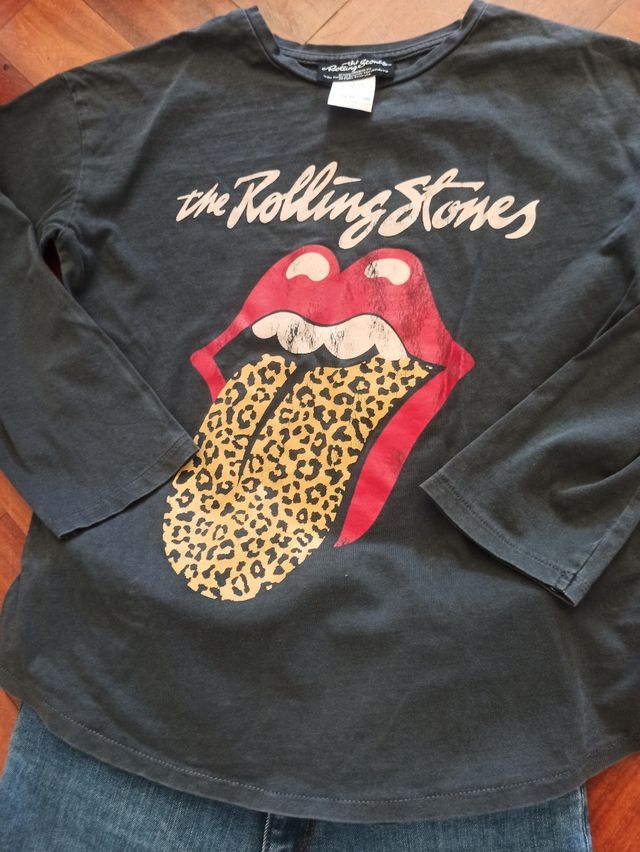 Vaquero y camiseta Rolling Stones 11/12 Zara niña