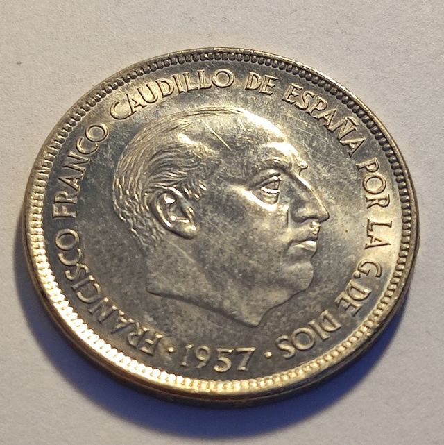 F7 Moneda 25 pesetas Franco 1957 75 SC