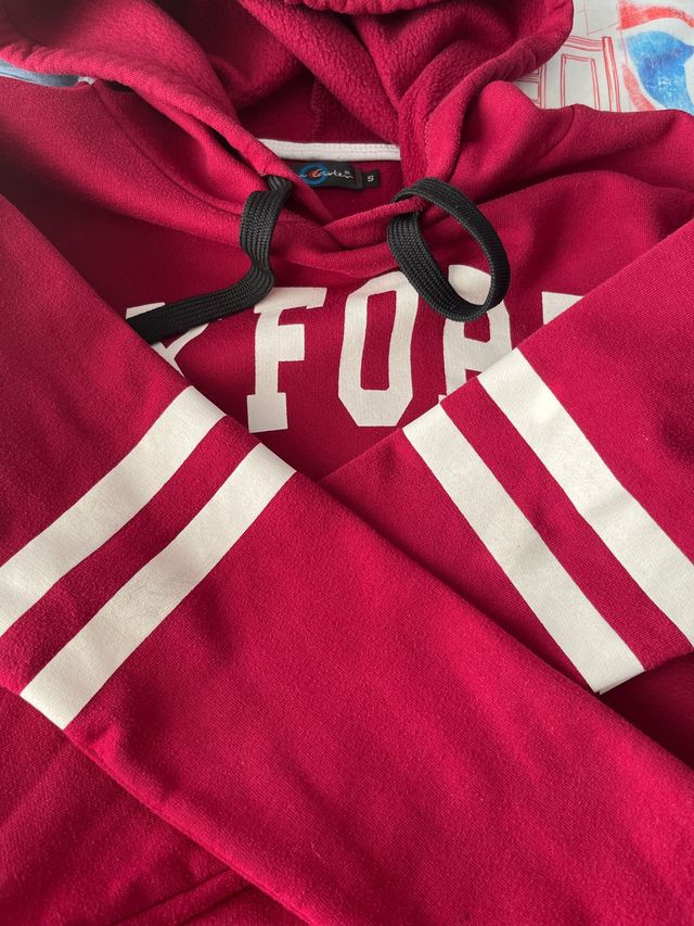 Sudadera Oxford granate