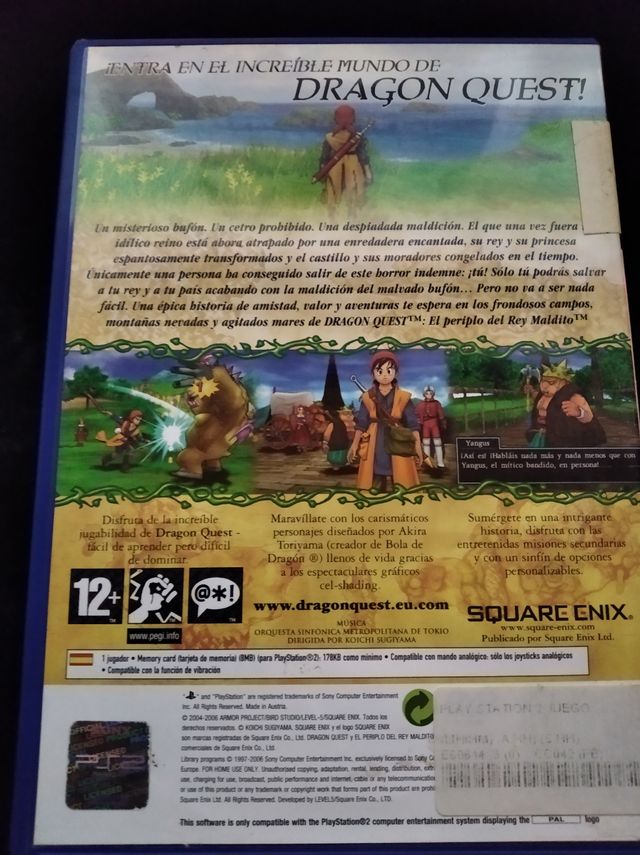 Dragon Quest El Periplo Del Rey Maldito ps2