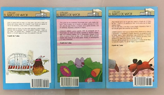 Lote de 3 libros Barco de vapor