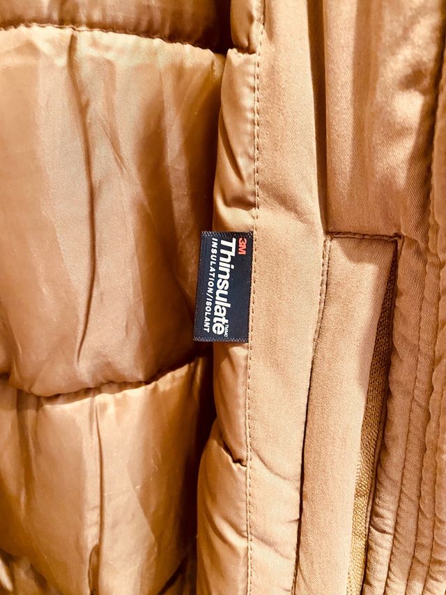 Abrigo largo acolchado marrón Asos