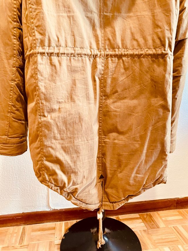 Abrigo largo acolchado marrón Asos