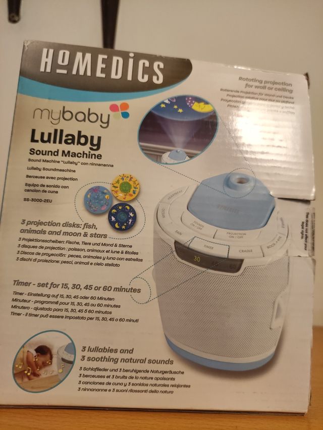 Maquina sonidos y proyector bebe homedics soundspa