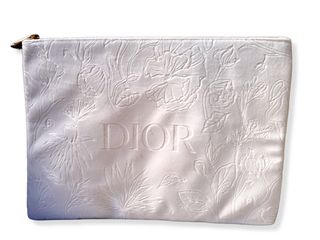 Pochette Dior bianca in velluto 