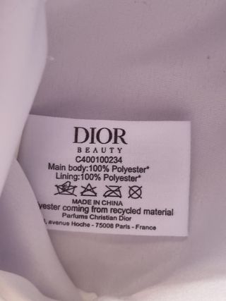 Pochette Dior bianca in velluto 