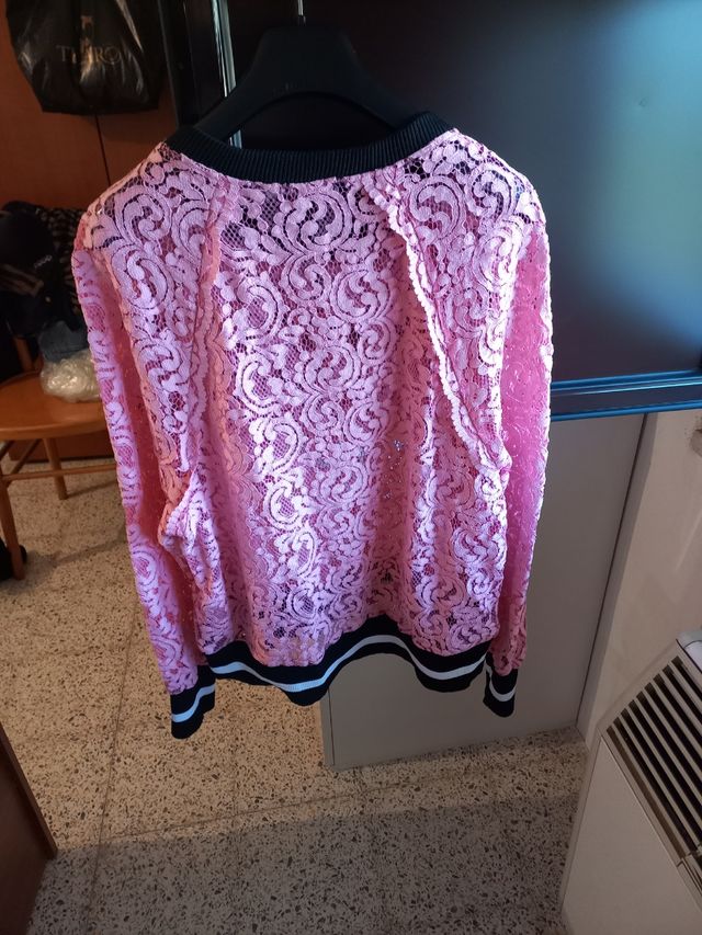 blusa pizzo rosa zara