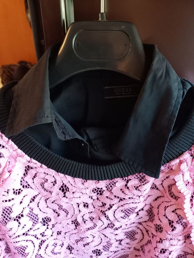 blusa pizzo rosa zara