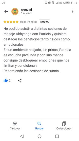 Masaje Relajante Abhyanga. Sesión 90 minutos.