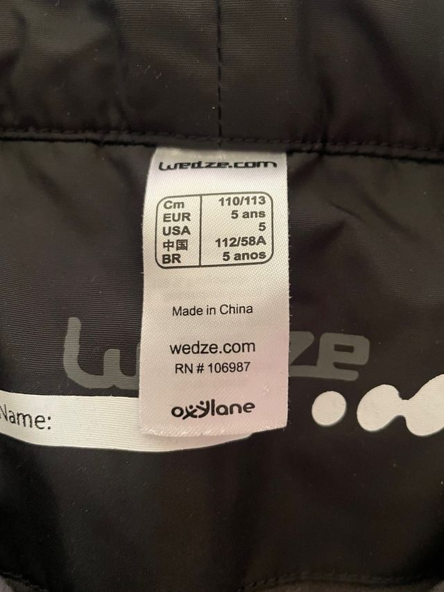 Pantalón esqui 5 años