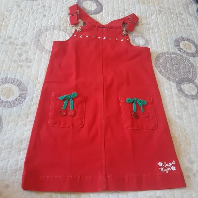 Peto niña rojo Sergent Major talla 8 años