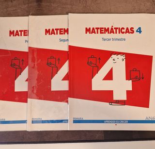 Libros Matemáticas 4° de Primaria ANAYA
