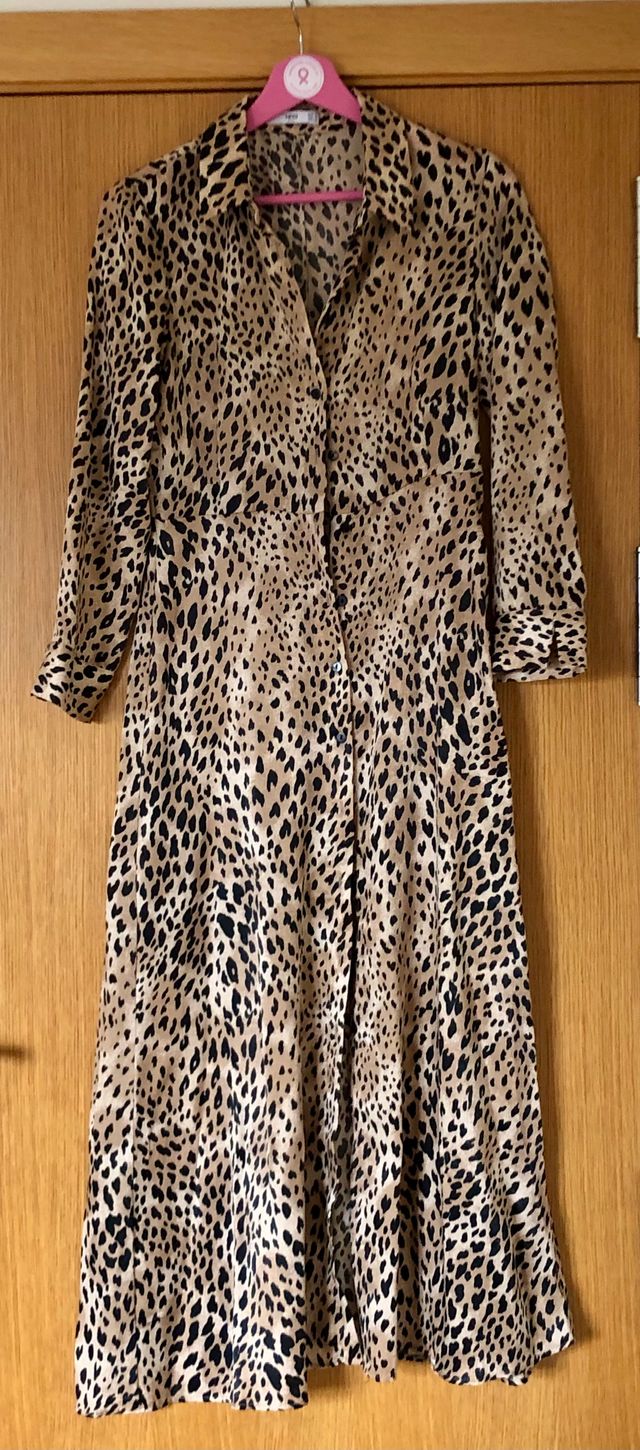VESTIDO LARGO MANGO ANIMAL PRINT