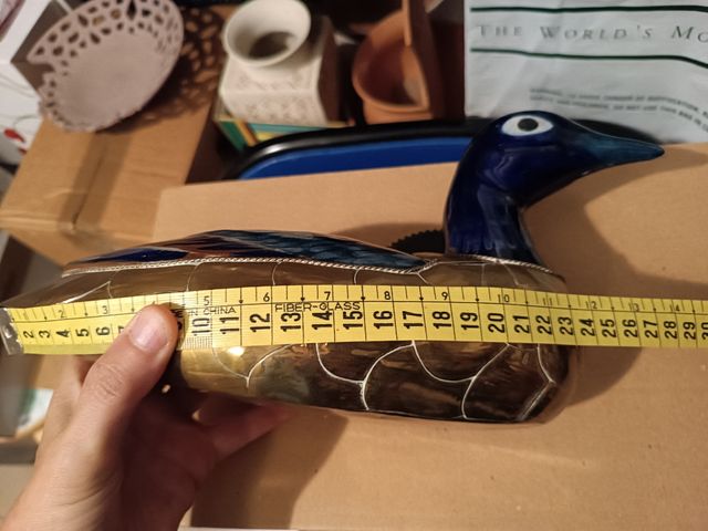 Pato cerámica y latón