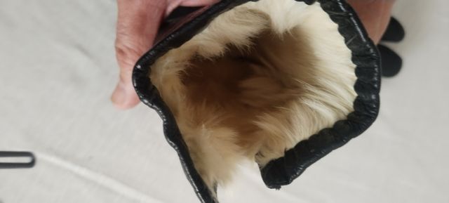 guantes negros de piel mujer