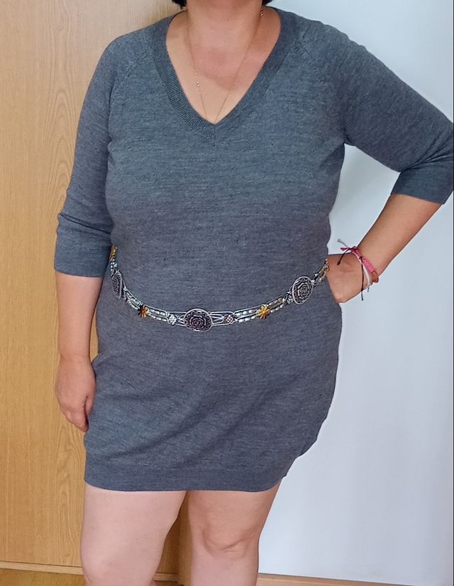 Jersey - vestido gris