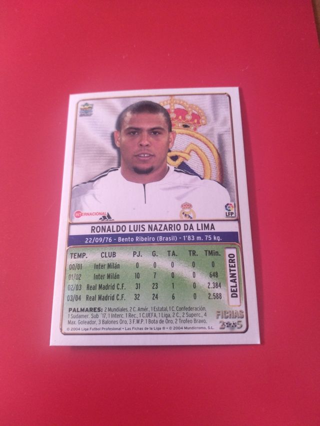 Ronaldo Nazario Mundicromo 04-05