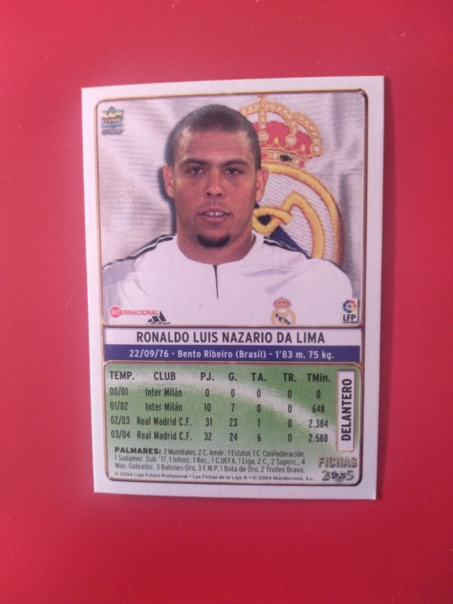 Ronaldo Nazario Mundicromo 04-05