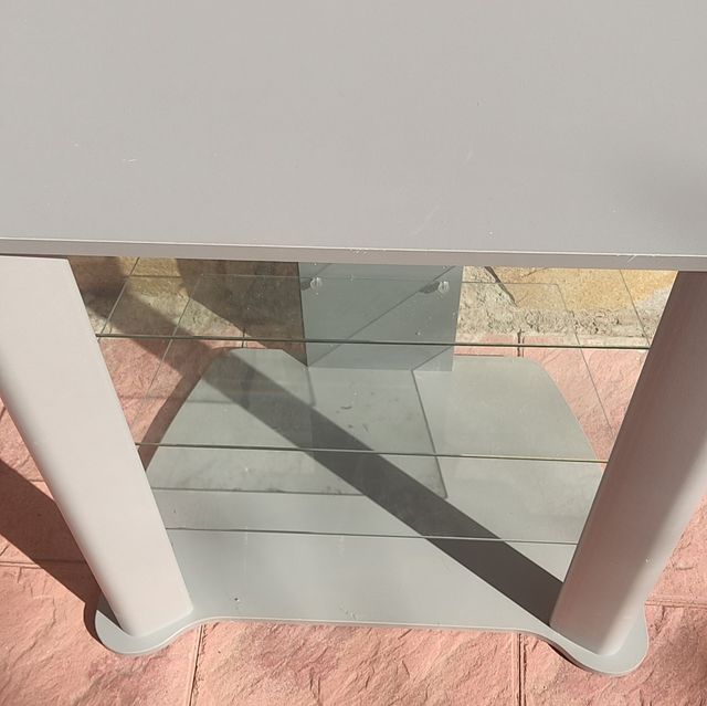 Mueble de Televisión en madera y cristal