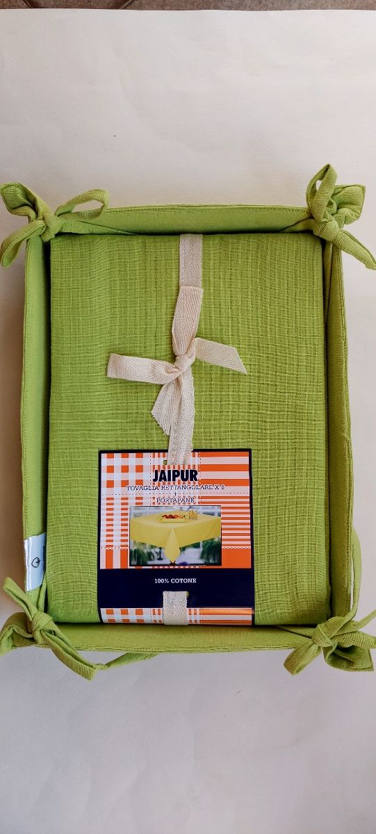 set tovaglia rettangolare x 6 + portapane