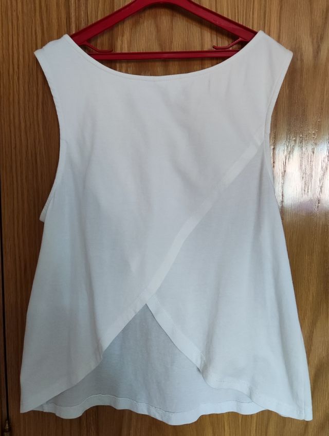 Top blanco espalda abierta