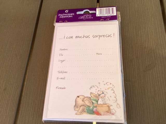 Invitaciones infantiles.