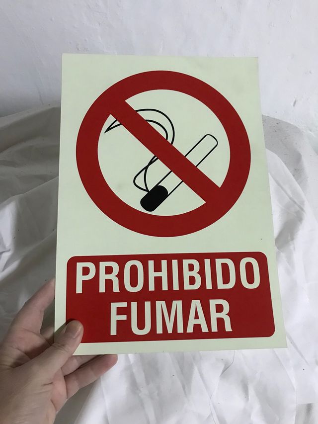 Señal, PROHIBIDO FUMAR, rebajado