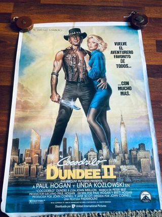 Póster antiguo pelicula Cocodrilo Dundee 2