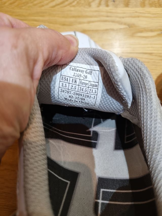 Playero zapatos golf niño talla 34.5 callaway